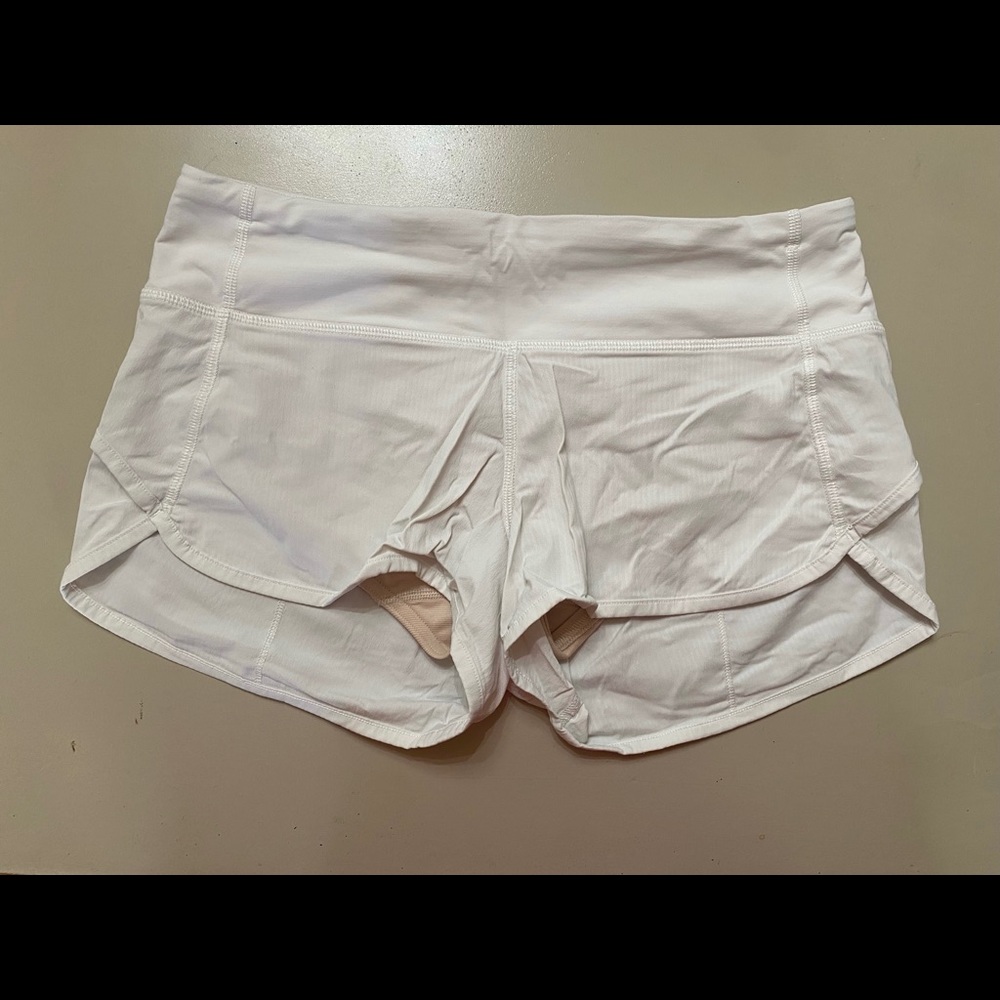 White Lululemon Speed Short